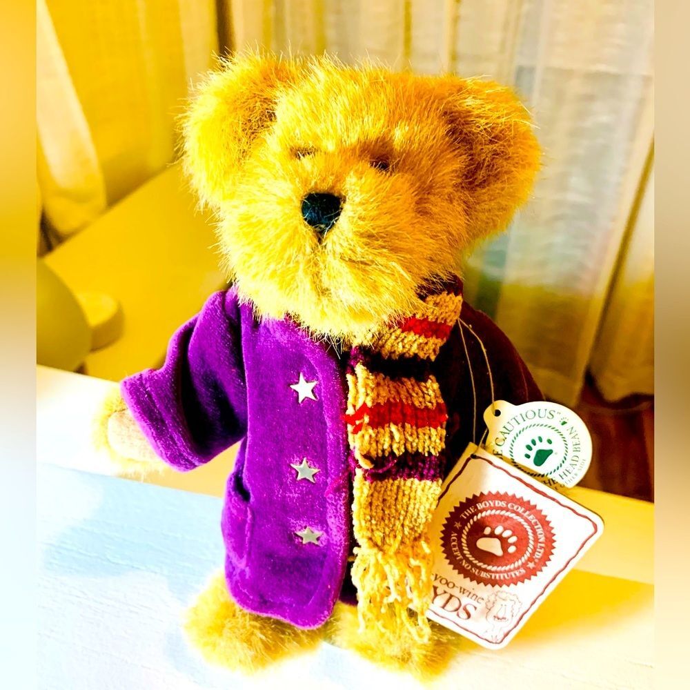 Boyds Bears Baxter T Birch Plush Vintage 2002 Hallmark Gold Crown Retired
